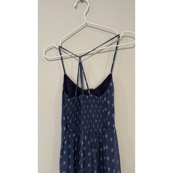 Abercrombie Fitch Maxi Dress Small Navy Floral V Neck nWT 1729 - Picture 7 of 11